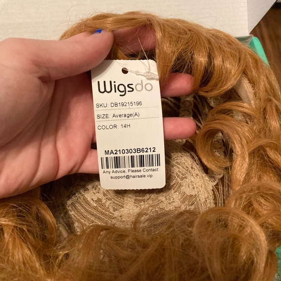 Curly 8” wig from WigsDo.com, never worn, NEW - Picture 3 of 7